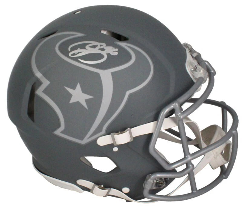 Dalton Schultz Autographed Houston Texans Slate Speed Authentic Helmet Beckett Witnessed