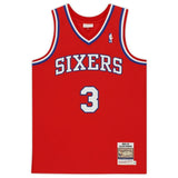 Allen Iverson Autographed Philadelphia 76ers Red Mitchell & Ness 02-03 Authentic Jersey Fanatics