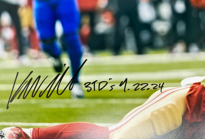 Kyren Williams Autographed/Inscribed "3 TDs 9/22/24" Los Angeles Rams TD FLIP 16"x20" Photograph Beckett Witnessed