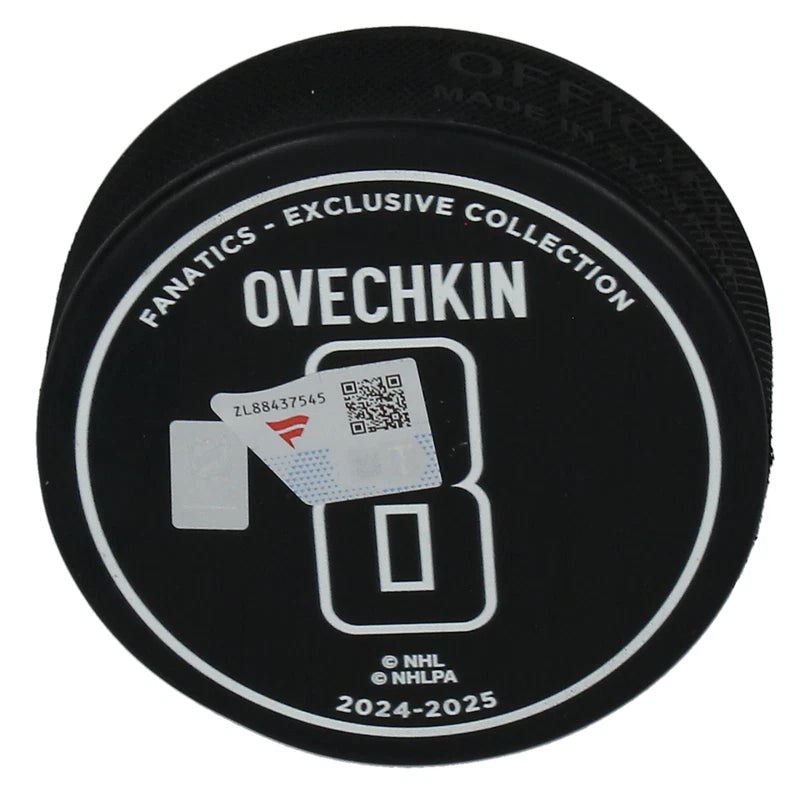 Alexander Ovechkin Autographed Washington Capitals 895th Goal Hockey Puck LE 895 Fanatics