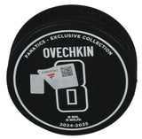 Alexander Ovechkin Autographed Washington Capitals 895th Goal Hockey Puck LE 895 Fanatics