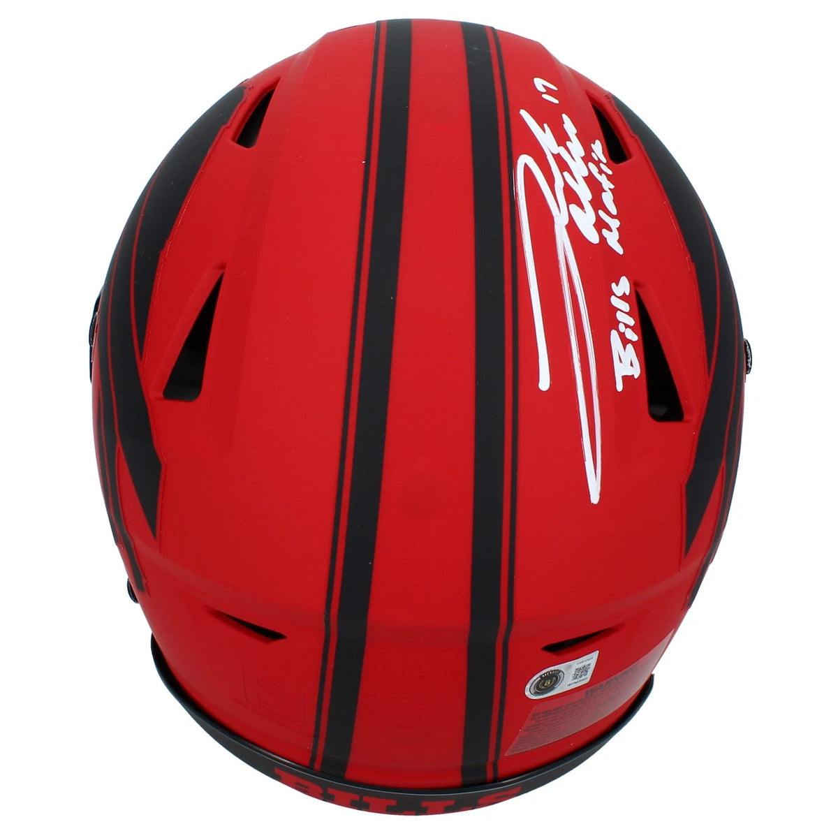 Josh Allen Autographed/Inscribed "BILLS MAFIA" Buffalo Bills RAVE Speedflex Authentic Helmet Beckett Witnessed