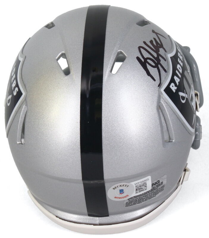 Bo Jackson Autographed Los Angeles Raiders Speed Mini Helmet Beckett Witnessed