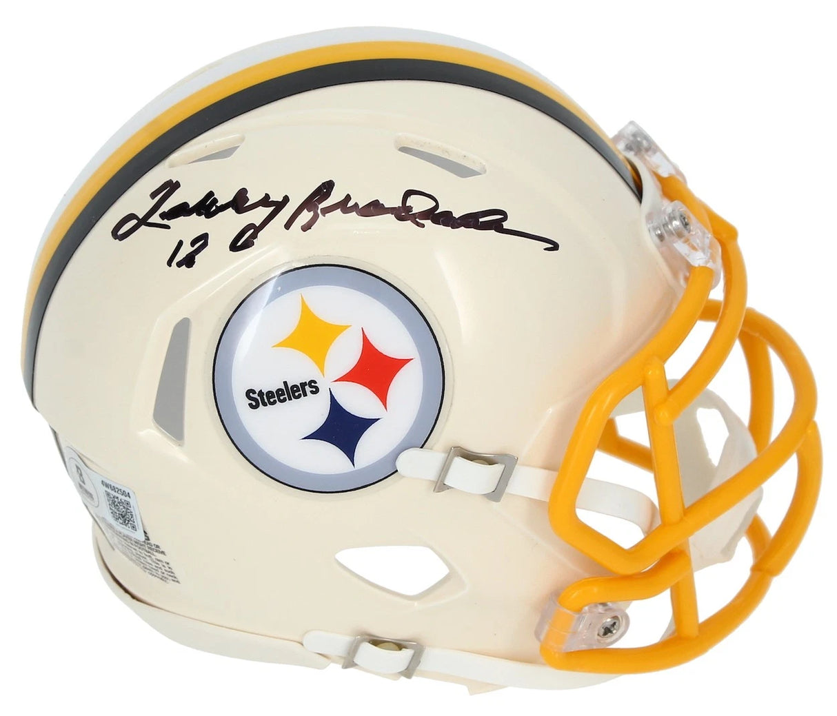 Terry Bradshaw Autographed Pittsburgh Steelers RETRO Speed Mini Helmet Beckett Witnessed