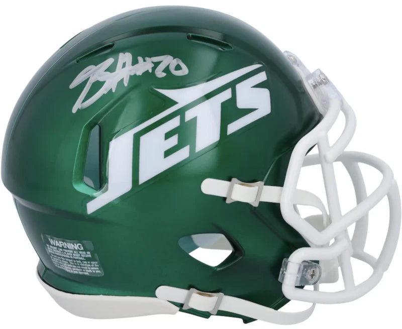 Breece Hall Autographed New York Jets 2024 Speed Mini Helmet Fanatics