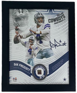 DAK PRESCOTT Framed Dallas Cowboys 15" x 17" Game Used Football Collage LE 50