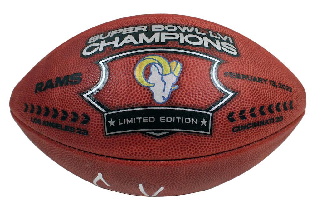 COOPER KUPP Autographed/Inscribed "SB LVI CHAMPS" Los Angeles Rams SB LVI Champions Logo Wilson Duke Authentic Football FANATICS LE 56