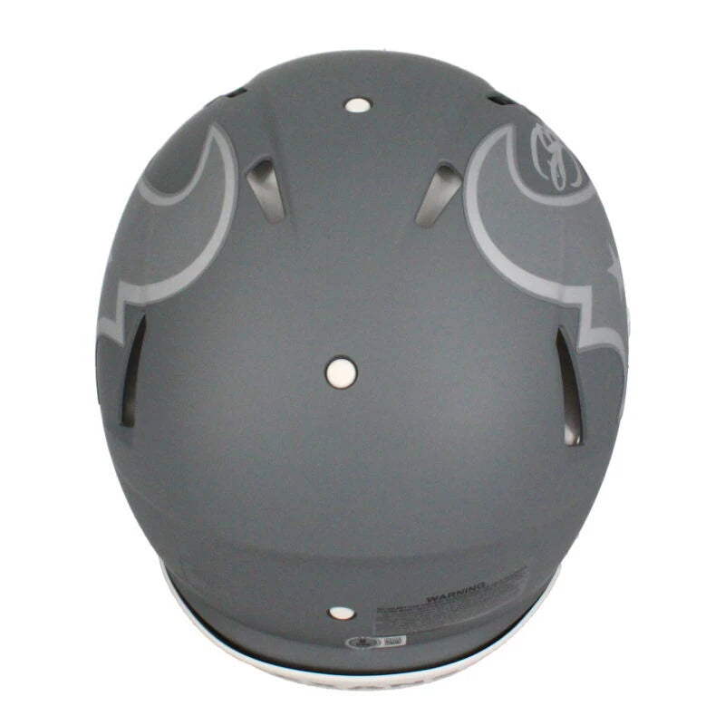 Dalton Schultz Autographed Houston Texans Slate Speed Authentic Helmet Beckett Witnessed