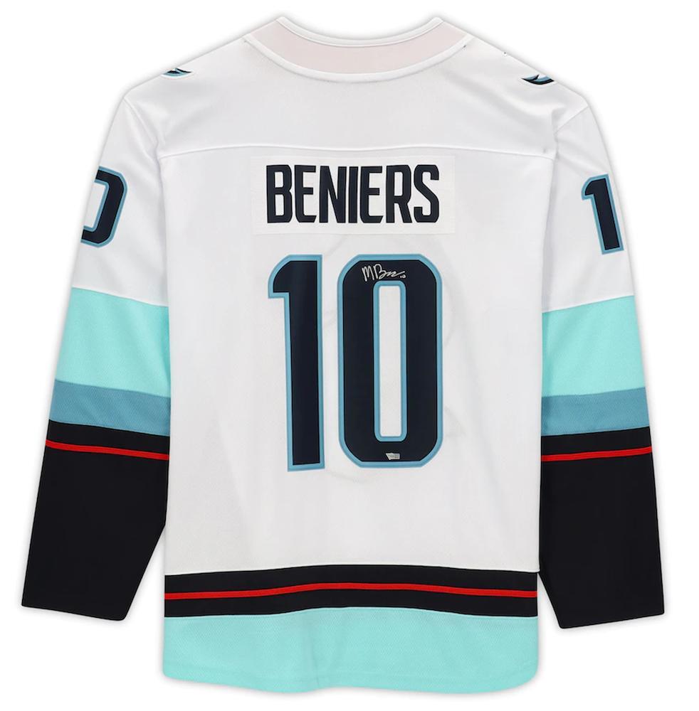 MATT BENIERS Autographed Seattle Kraken White Fanatics Breakaway Jersey FANATICS