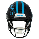Steve Smith Autographed Carolina Panthers 2022 Black Alternate Speedflex Authentic Helmet Radtke