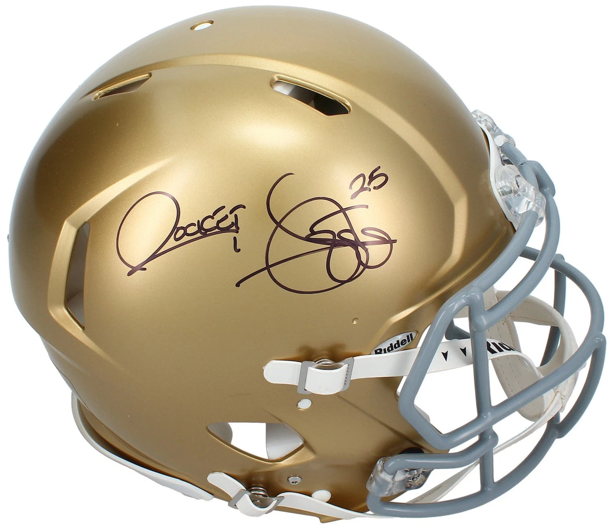 Raghib "Rocket" Ismail Autographed Notre Dame Fighting Irish Speed Authentic Helmet Beckett Witnessed