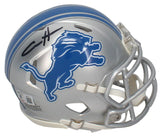 Aidan Hutchinson Autographed Detroit Lions Speed Mini Helmet Beckett Witnessed