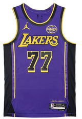Luka Doncic Autographed Los Angeles Lakers Purple Nike Authentic Jersey Panini