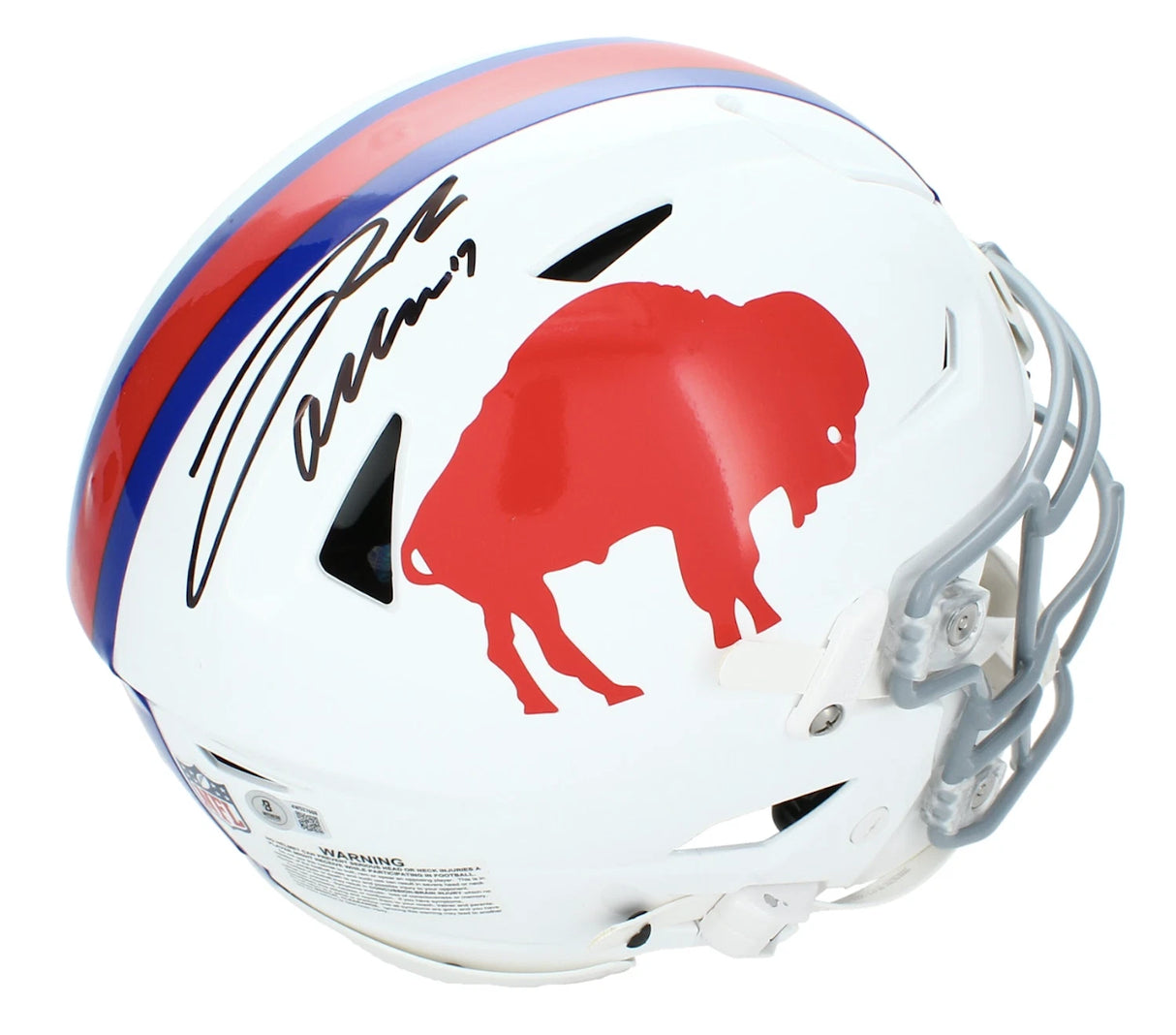 Josh Allen Autographed Buffalo Bills 1965-73 Throwback Speedflex Authentic Helmet Beckett