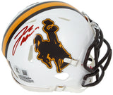 Josh Allen Autographed Wyoming Cowboys Speed Mini Helmet Beckett Witnessed