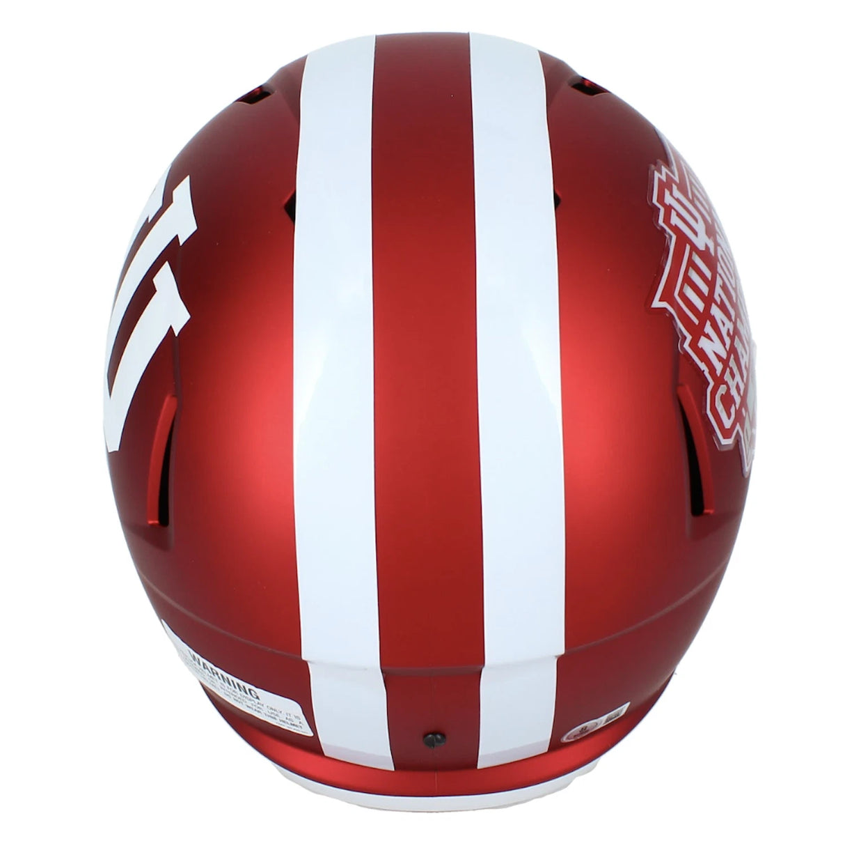 Aidan Fisher Autographed Indiana Hoosiers National Champions Logo Speed Full Size Helmet Beckett Witnessed