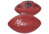 Najee Harris Autographed Pittsburgh Steelers Metallic Logo Official NFL Wilson Duke Football