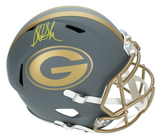 Sterling Sharpe Autographed Green Bay Packers Slate Speed Full Size Helmet Beckett Witnessed