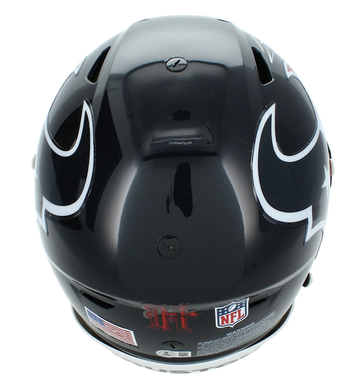 Jayden Higgins Autographed Houston Texans Speedflex Authentic Helmet Beckett Witnessed