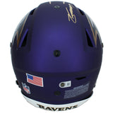 Zay Flowers Autographed Baltimore Ravens Purple Alternate "Purple Rising" Speedflex Authentic Helmet Beckett Witnessed