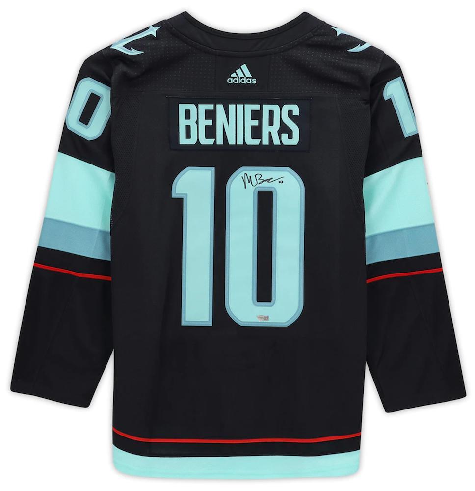MATT BENIERS Autographed Seattle Kraken Navy Adidas Jersey FANATICS