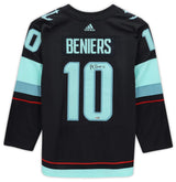 MATT BENIERS Autographed Seattle Kraken Navy Adidas Jersey FANATICS