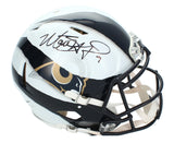 Matthew Stafford Autographed Rams Throwback Custom Painted "Ripped" Speed Authentic Helmet Beckett Witnessed