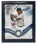 Julio Rodriguez Seattle Mariners Framed 15" x 17" Game Used Baseball Display LE 50