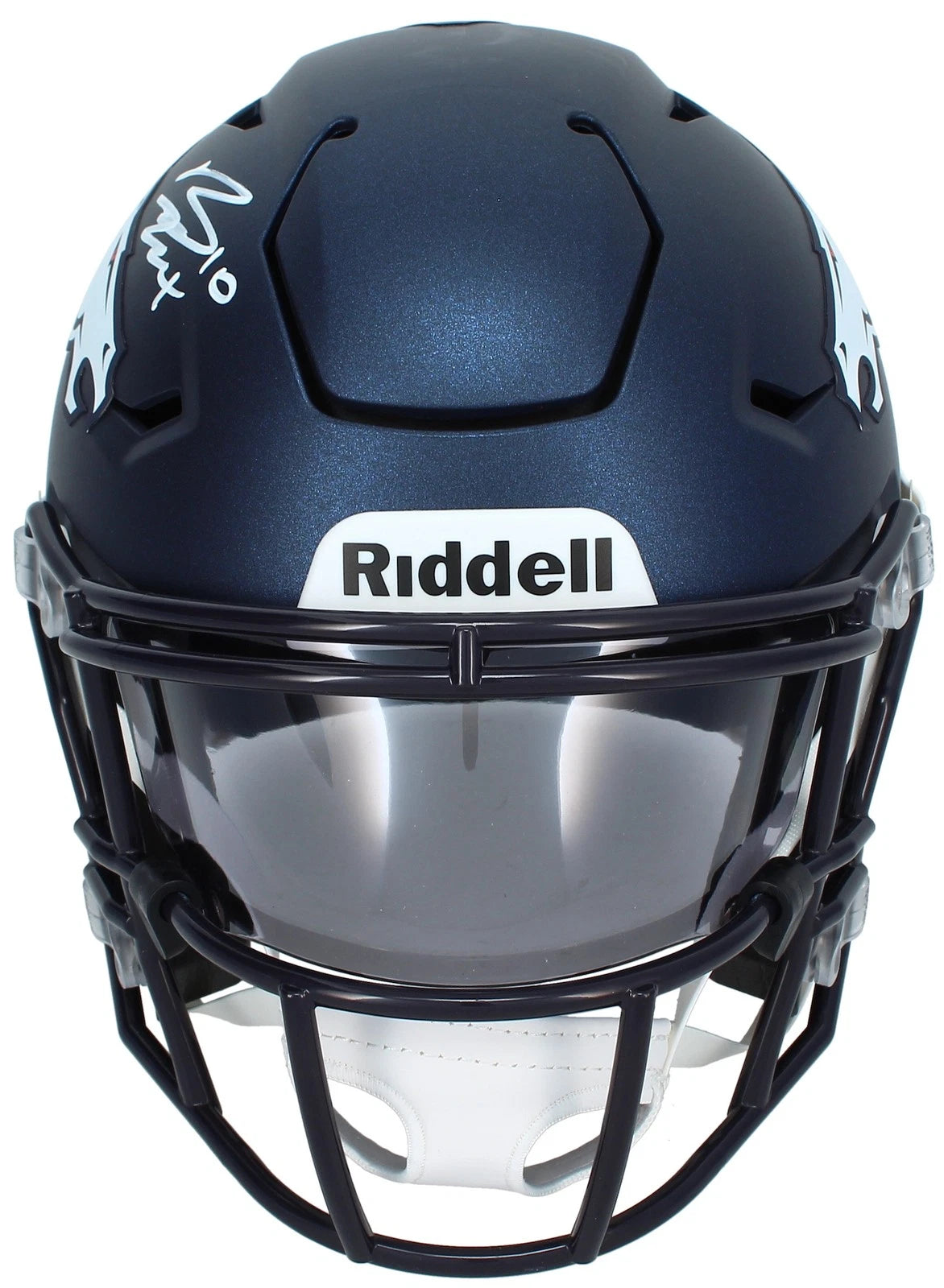 Bo Nix Autographed Denver Broncos Speedflex Midi Helmet Beckett Witnessed