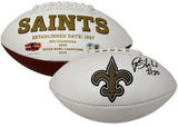 Rashid Shaheed Autographed New Orleans Saints White Panel Football Beckett Witnessed