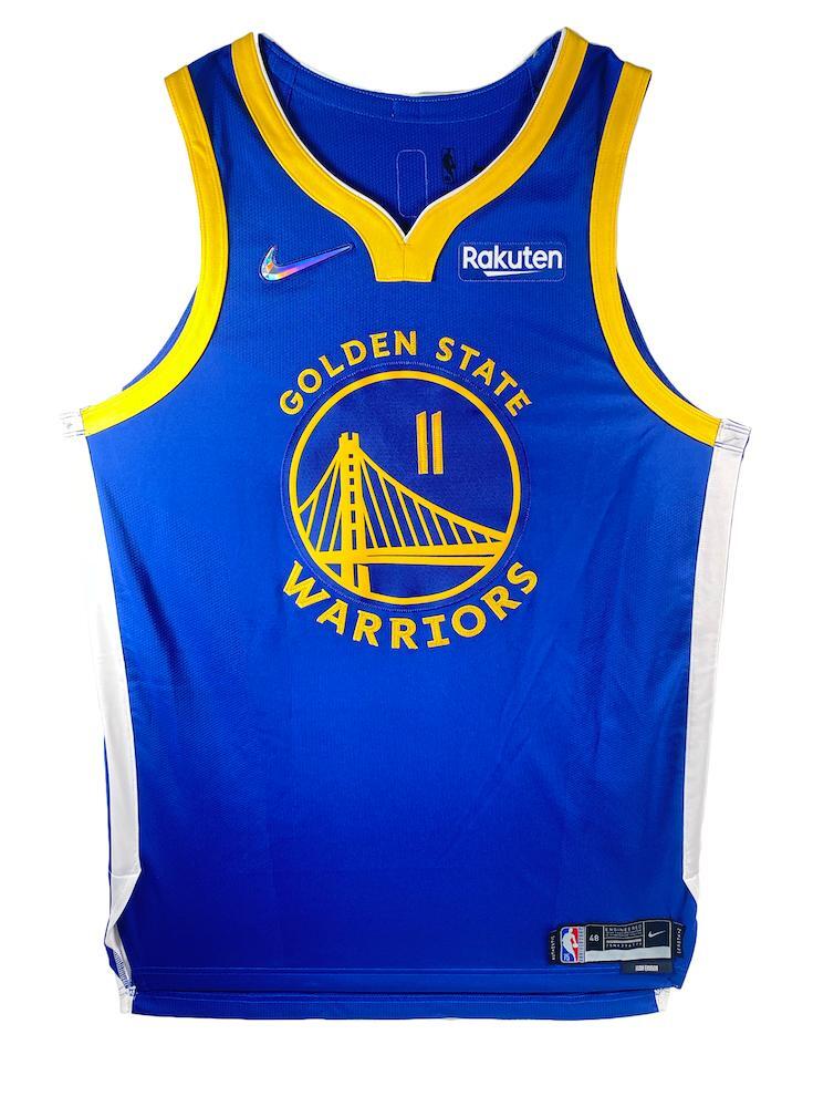KLAY THOMPSON Autographed Golden State Warriors Blue 2021-22 Nike Diamond Swingman Jersey FANATICS