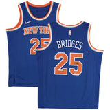 Mikal Bridges Autographed New York Knicks Nike Blue Icon Edition Swingman Jersey