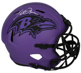 Terrell Suggs Autographed Baltimore Ravens RAVE Speed Full Size Helmet Beckett Witnessed