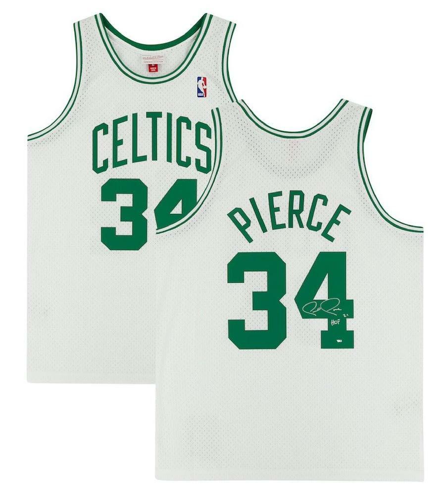 PAUL PIERCE Autographed/Inscribed "HOF 21" Boston Celtics 2007-08 White Jersey FANATICS