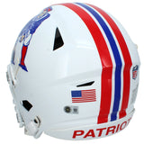 A.J. Brown Autographed New England Patriots 1982-89 Throwback Speedflex Authentic Helmet Beckett Witnessed