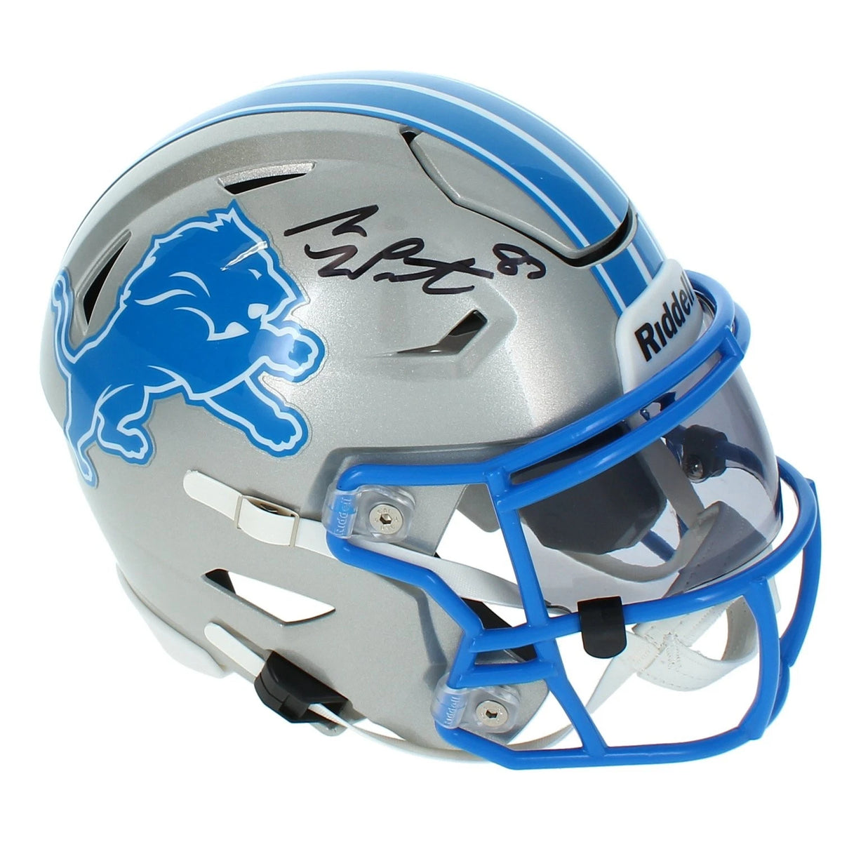 Sam LaPorta Autographed Detroit Lions Speedflex Midi Helmet Beckett Witnessed