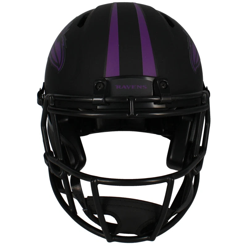 Ed Reed Autographed Baltimore Ravens Eclipse Speed Authentic Helmet Beckett Witnessed