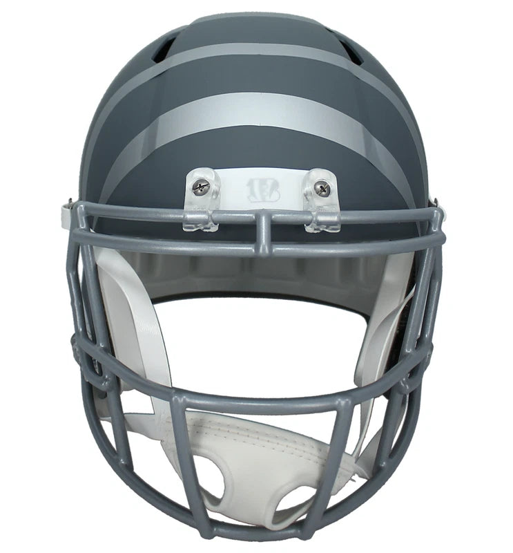 Boomer Esiason Autographed Cincinnati Bengals Slate Speed Full Size Helmet Beckett Witnessed