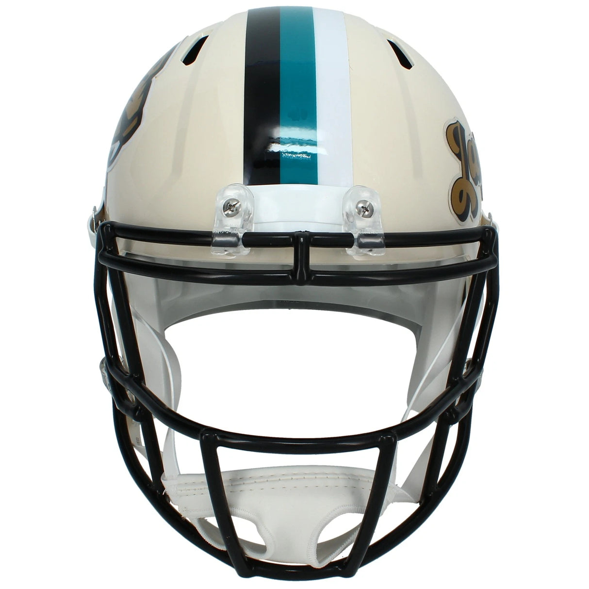 Travis Hunter Autographed Jacksonville Jaguars RETRO Speed Full Size Helmet Beckett Witnessed