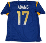 Davante Adams Autographed Royal Blue Gradient Number #17 Custom Jersey Beckett Authenticated