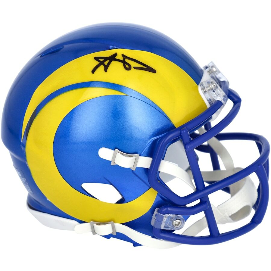 AARON DONALD Autographed Los Angeles Rams Speed Mini Helmet FANATICS