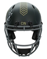 Chase Brown Autographed Cincinnati Bengals 2025 Salute to Service Speed Authentic Helmet Beckett Witnessed