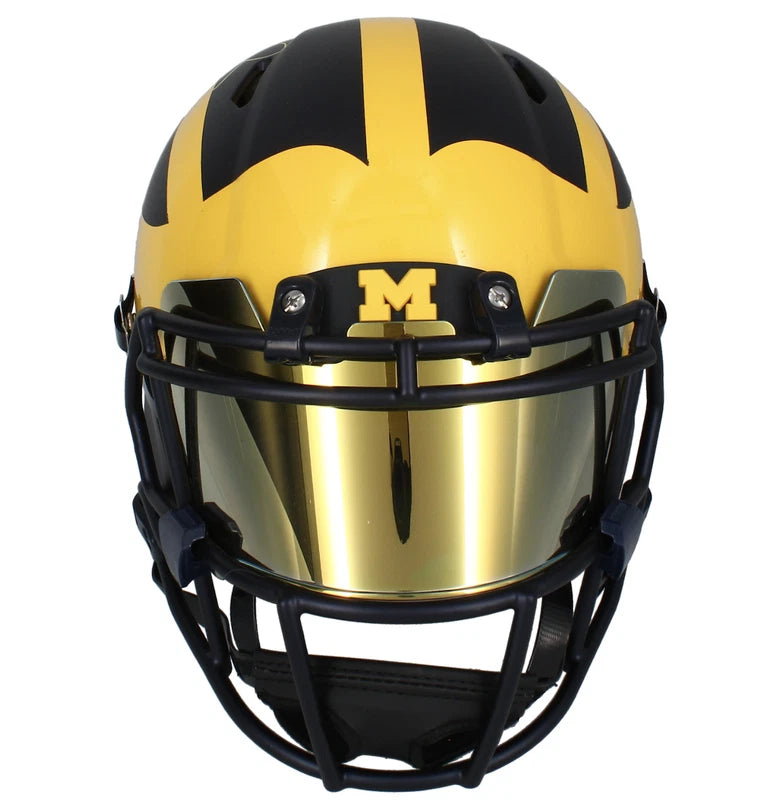 Tom Brady Autographed Michigan Wolverines Authentic Helmet Fanatics W/ Visor