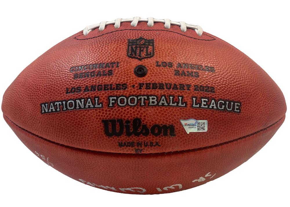 COOPER KUPP Autographed/Inscribed "SB LVI CHAMPS" Los Angeles Rams SB LVI Champions Logo Wilson Duke Authentic Football FANATICS LE 1/56