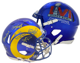 LOS ANGELES RAMS Super Bowl LVI Champions Autographed Riddell Speed Authentic Helmet with Multiple Signatures FANATICS LE 156