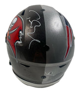 TOM BRADY Buccaneers Side Autographed Buccaneers / Patriots Combo Speed Flex Helmet FANATICS