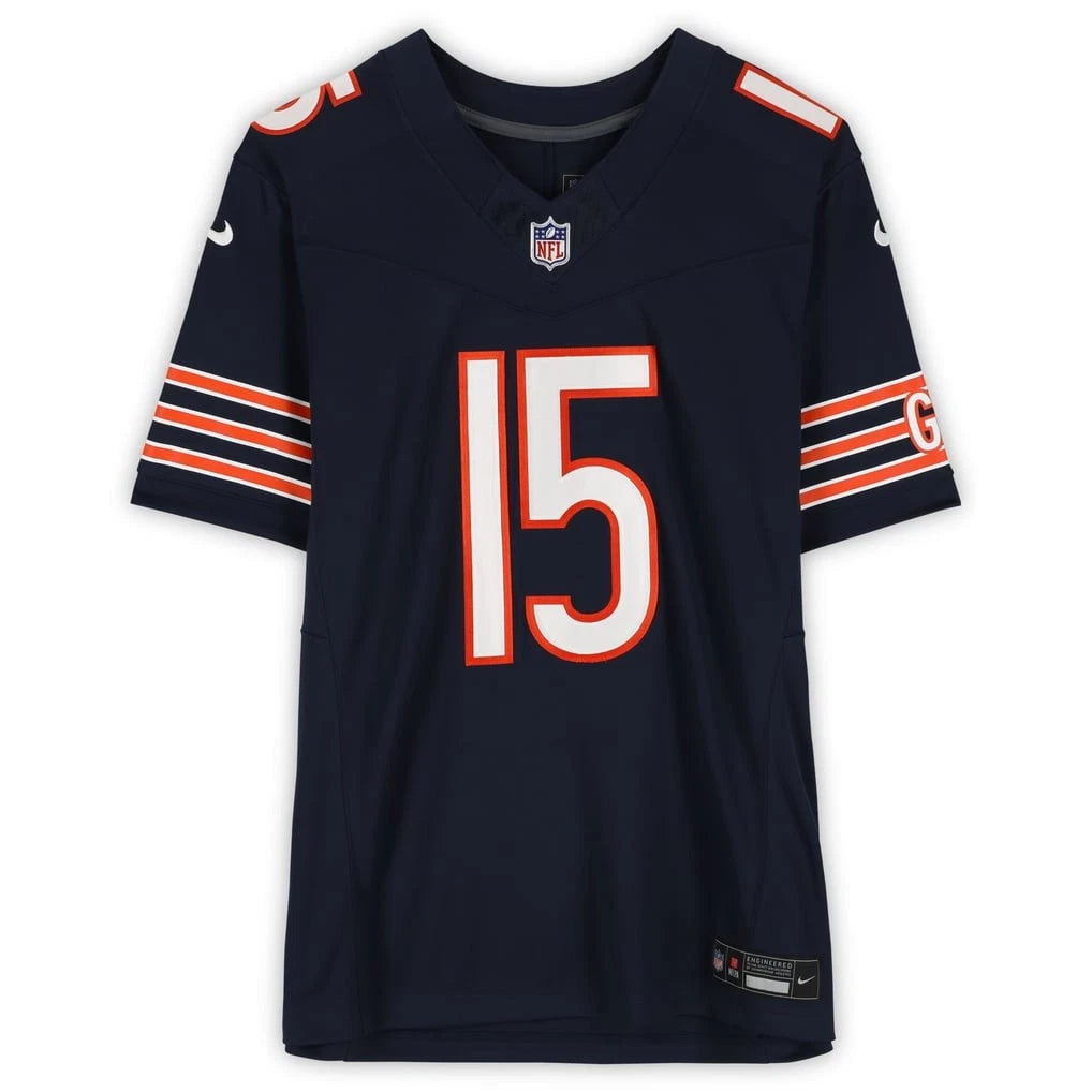 Rome Odunze Autographed Chicago Bears Navy Nike Vapor F.U.S.E. Limited Jersey Fanatics