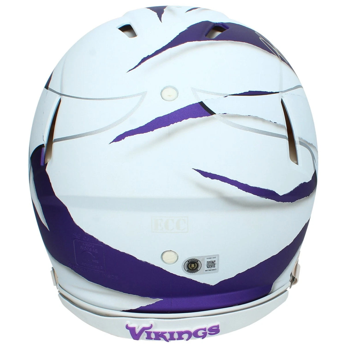 Justin Jefferson Autographed Minnesota Vikings ECC Custom Painted "Ripped" Speed Authentic Helmet Beckett Witnessed