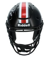 Quinshon Judkins Autographed/Inscribed "24 National Champs" Ohio State Buckeyes Black Alternate Speedflex Authentic Helmet Beckett Witnessed