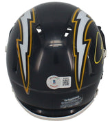 LaDainian Tomlinson Autographed (In Yellow) Chargers 1988-06 Throwback Speed Mini Helmet GTSM Witnessed